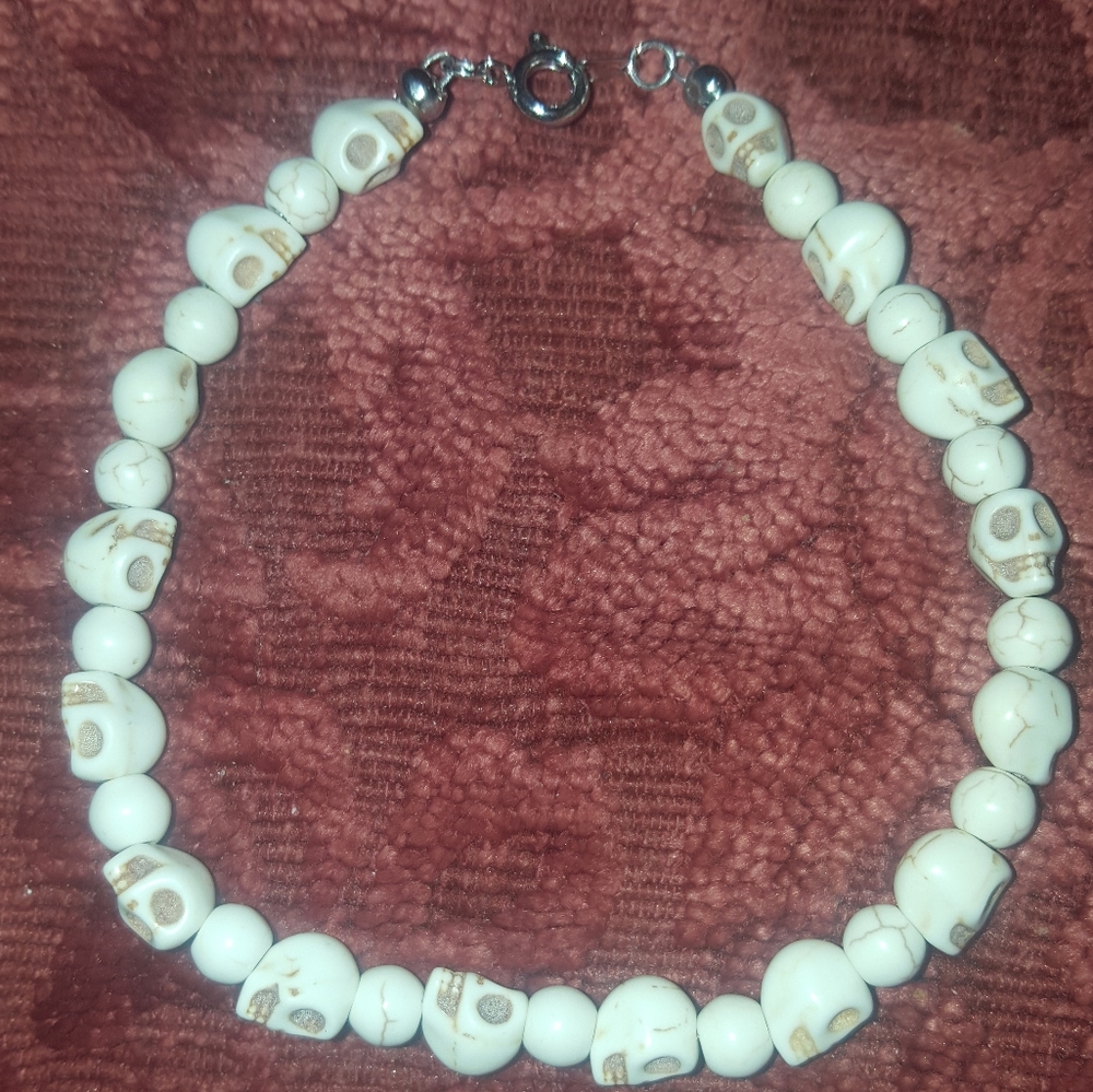 Stone skull bracelet